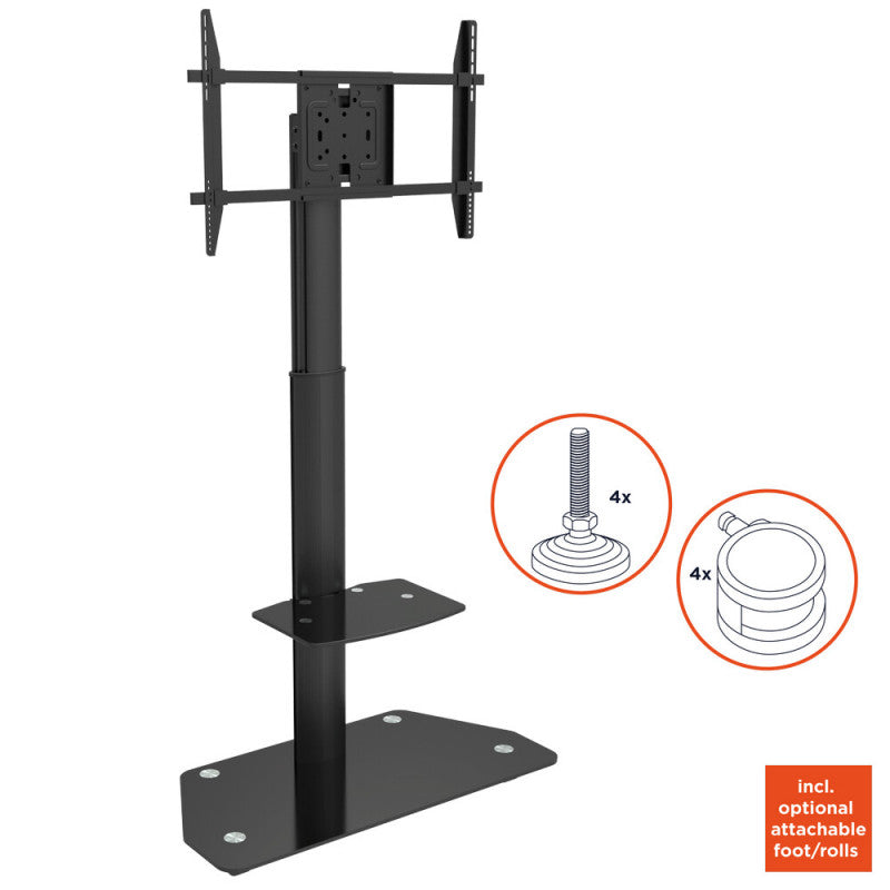 celexon - 1000009354 - Professional Portrait height adjustable display trolley for 32-70 inch monitors