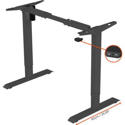 celexon - 1000012435 - Economy series Electrically height adjustable desk, black