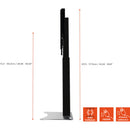 1000012487 - Expert Electrically height adjustable display stand - 70 cm - black