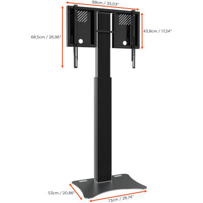 1000012488 - Expert Electrically height adjustable display stand - 90 cm - black