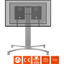 1000013105 - Expert Electrically height adjustable display trolley - 50cm- silver - load up to 140 kg