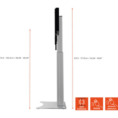 1000013112 - Expert Electrically height adjustable display stand - 70 cm - silver