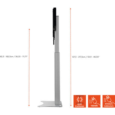 1000013113 - Expert Electrically height adjustable display stand - 90 cm - silver