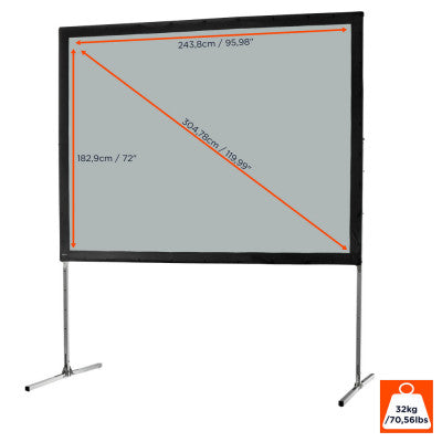 celexon - 1090337 - Mobile Expert Folding Frame screen, rear projection, 244 x 183 cm, 4:3