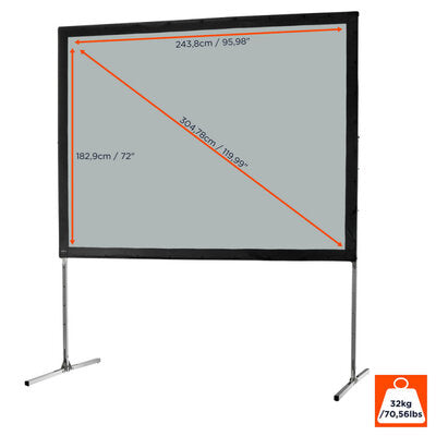 1090337 - Mobile Expert Folding Frame screen, rear projection, 244 x 183 cm, 4:3 aspect ratio