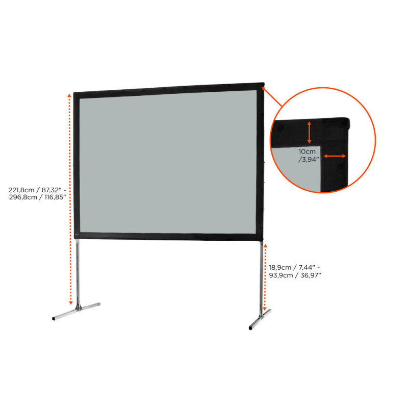 celexon - 1090337 - Mobile Expert Folding Frame screen, rear projection, 244 x 183 cm, 4:3