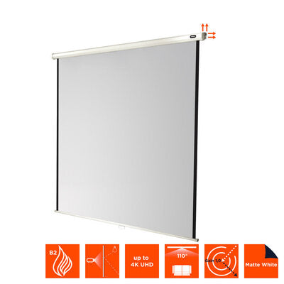 celexon - 1090031 - Manual Economy screen, 220 x 220 cm, 1:1 aspect ratio