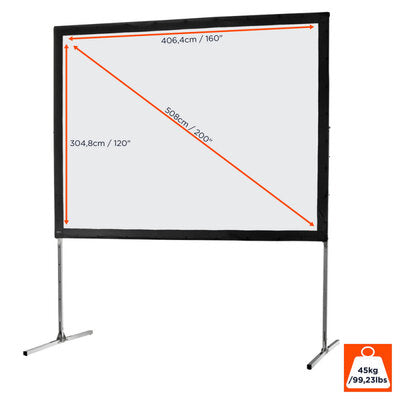 1090328 - Mobile Expert folding frame screen, front projection, 406 x 305 cm, 4:3