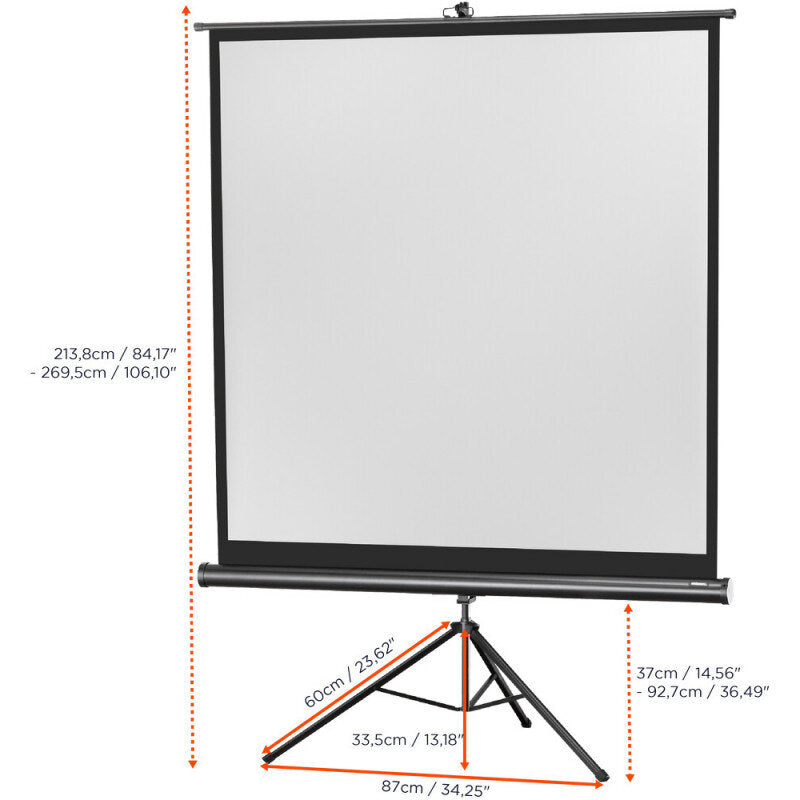 celexon - 1090015 - Tripod Economy screen, 158 x 158 cm, 1:1 aspect ratio