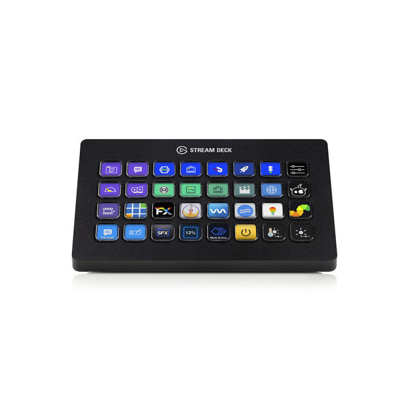 Elgato - Stream Deck XL  - Customisable control pad for live content production, 32 customizable LCD keys, seamlessly integrates with various applications like OBS, Twitch, YouTube, Twitter, etc.