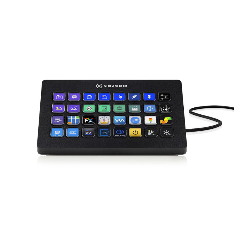 Elgato - Stream Deck XL  - Customisable control pad for live content production, 32 customizable LCD keys, seamlessly integrates with various applications like OBS, Twitch, YouTube, Twitter, etc.