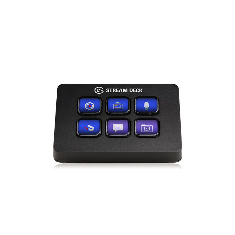 Elgato - Stream Deck mini  - Customisable control pad for live streaming, 6-key programmable external computer keyboard