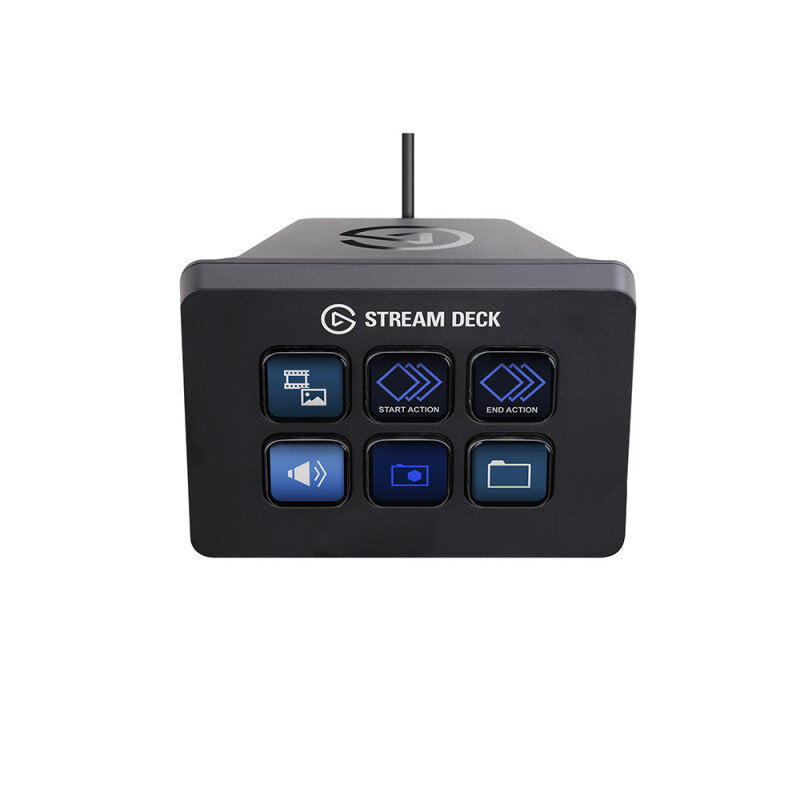 Elgato - Stream Deck mini  - Customisable control pad for live streaming, 6-key programmable external computer keyboard