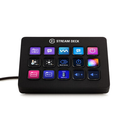 Elgato - Stream Deck MK.2   - Shortcut keypad designed for content creators and streamers, 15 customizable LCD keys to control Apps and platforms, MK.2 version