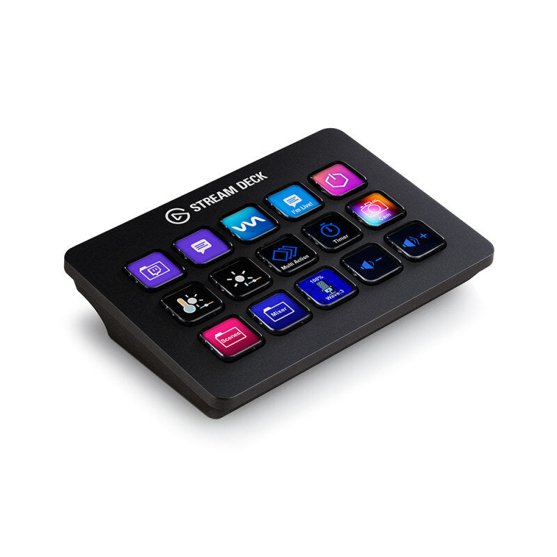 Elgato - Stream Deck MK.2   - Shortcut keypad designed for content creators and streamers, 15 customizable LCD keys to control Apps and platforms, MK.2 version