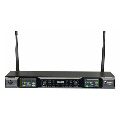 JS-WM18D - Double channel diversity UHF set, two handheld microphones, 30 mW