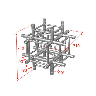 AGQUA-08  - Quatro angle - 90° - 6 directions - Connection kits included