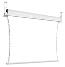 Schermo proiezione "Ghost Tensio" motorizzato tensionato da incasso, con telo "White" bianco ottico classico 305x172cm, con drop superiore 45cm