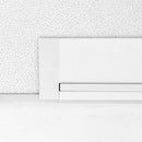 Schermo proiezione "Ghost Tensio" motorizzato tensionato da incasso, con telo "White" bianco ottico classico 305x172cm, con drop superiore 45cm