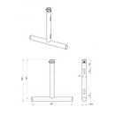 Contestage - BT-TRUSS T-Drop arm BLK 450x445  - T- Drop arm: BLACK ALU tube 450 x 445
