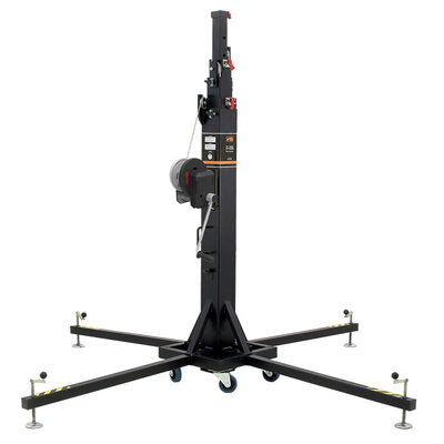 VMB - TE-086B - Lifting tower able to lift 300 kg to 6.5 m in height,  ALS (Automatic Lock System), black