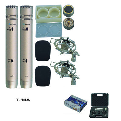 Alctron - T 14 A   - Set of 2 electret T 02 A  high quality microphones with interchangeable capsules