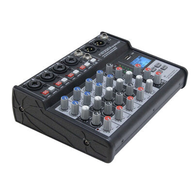 Definitive Audio - DA MX6 USB   - 6-channel analog mixer with USB interface, equipped with a multimedia player/recorder