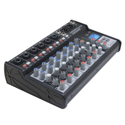 Definitive Audio - DA MX8 USB   - 8-channel analog mixer with USB interface, equipped with a multimedia player/recorder