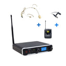 DA UHF PT 100  - Single channel wireless microphone system: 1 lavalier + 1 headworn + 1 bodypack + 1 CH receiver