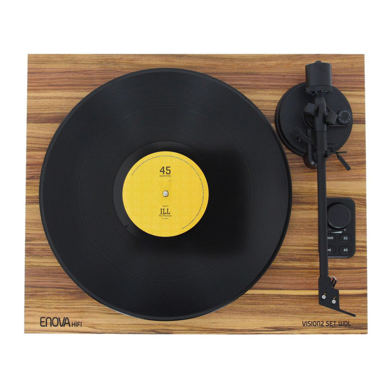 Enova Hifi - VISION2 SET WDL  - Speakers + USB/Bluetooth Hi-Fi turntable with Ortofon OM 5E - wood finish