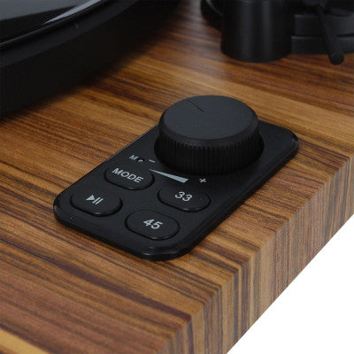 Enova Hifi - Speakers + USB/Bluetooth Hi-Fi turntable with Ortofon OM 5E - wood finish