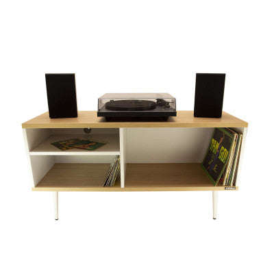 AURA VINYL FURNITURE  - Vinyl Hi-Fi storage furniture with various spaces dedicated to turntable and vinyls