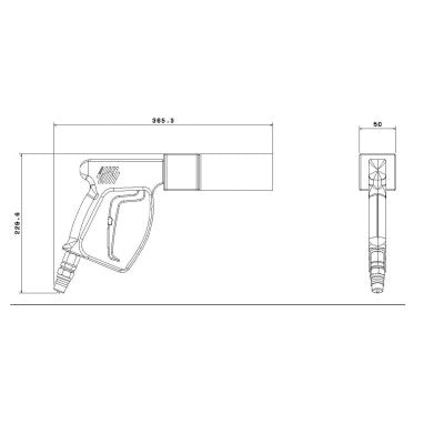 CO2 RUSH  - CO2 gun - 365.3 x 50 x 230 mm