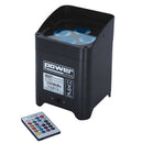 FASTCOLOR 4PACK - Pack of 4 x 12 W 6-in-1 battery-powered Pars