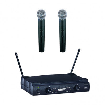 Power Acoustics - WM 4000 MH GR2   - Dual handheld VHF microphones - Freq. 175.5 - 186.5 MHz