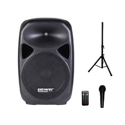 TESLA 12A DJ PACK  - 200 W active speaker 12" + Microphone + Stand