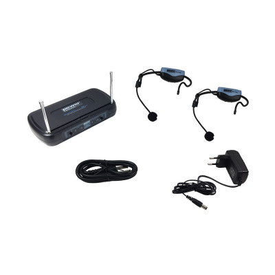 Power Acoustics - WM 7200 FITNESS  - Fitness UHF wireless system, 2 microphones + 1 double receiver