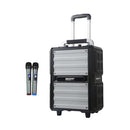 Power Acoustics - Portable 250 W battery-powered sound system + 2 UHF handheld microphones