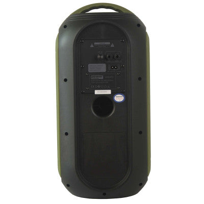 GOZIK LED GR   - Portable LED sound system, USB + SD card + MIC and guitar/bass + record function, green