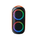 GOZIK LED OR   - Portable LED sound system, USB + SD card + MIC and guitar/bass + record function, orange