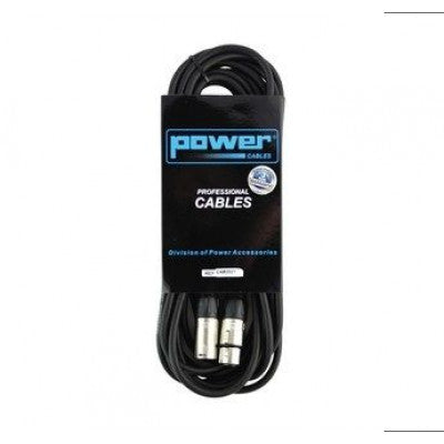 Power Acoustics - CAB 2021   - 6 m cable - male 3-pin XLR   - female 3-pin XLR