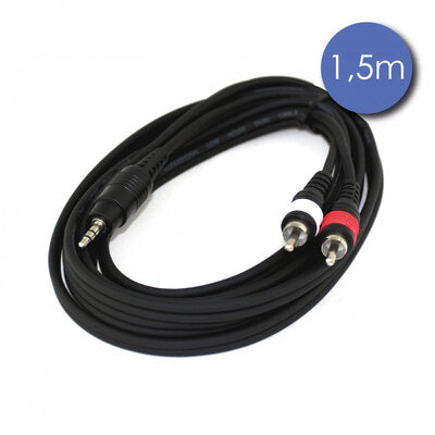 Power Acoustics - CAB 2062   - 1.5 m cable - male stereo mini-jack - 2 male RCA