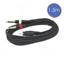 Power Acoustics - CAB 2064   - Cable male stereo mini-jack - 2 male mono jack, length 1.5 m