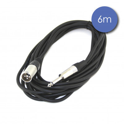 Power Acoustics - CAB 2135   - 6 m cable - male mono jack - male 3-pin XLR