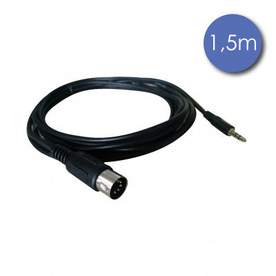 Power Acoustics - CAB 2214   - 1.5 m cable - male stereo mini-jack - male 5-pin MIDI DIN