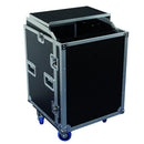 FCP 12 U DS   - 12U flight case + Inclined surface + Tray