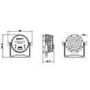 Power Lighting - PAR SLIM 18x10 W IP65 PENTA40  - Par Slim with 18 x 10 W 5-in-1 LEDs (40° beam width)