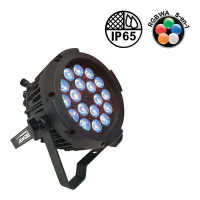 Power Lighting - PAR SLIM 18x10 W IP65 PENTA40  - Par Slim with 18 x 10 W 5-in-1 LEDs (40° beam width)