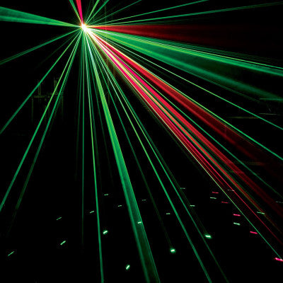 METEOR V   - 3-in-1 effect light: Wash, Moonflower Gobos, Red and Green multipoint laser