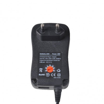 Power Acoustics - UNIVERSAL POWER SUPPLY V1  - Universal power supply, 3 / 4.5 / 5 / 6 / 7.5 / 9 / 12 V output, universal power socket